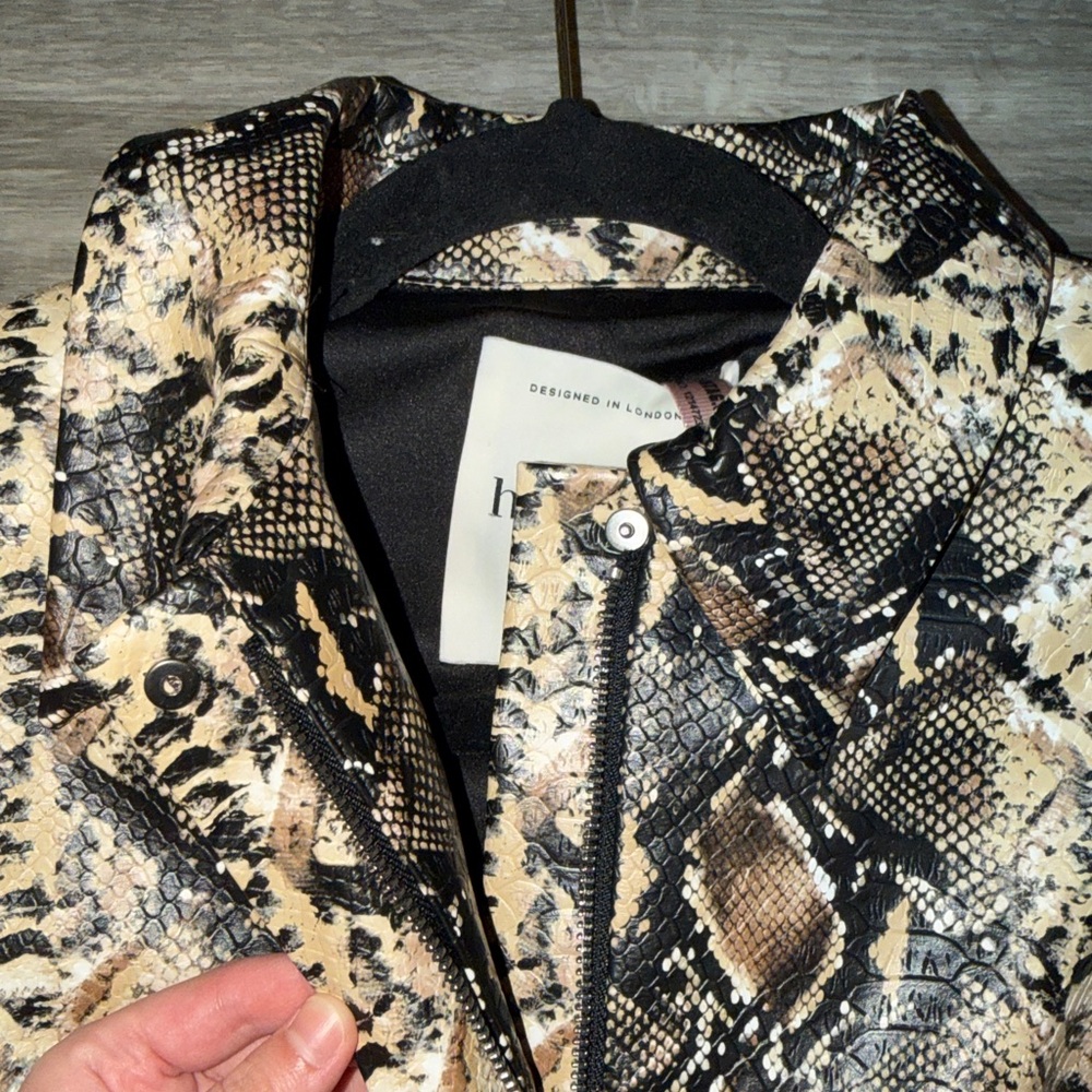 ❤️🔥Firm Price❤️🔥House of CB VANI Snake Print Fitted Jacket - Picture 14 of 16
